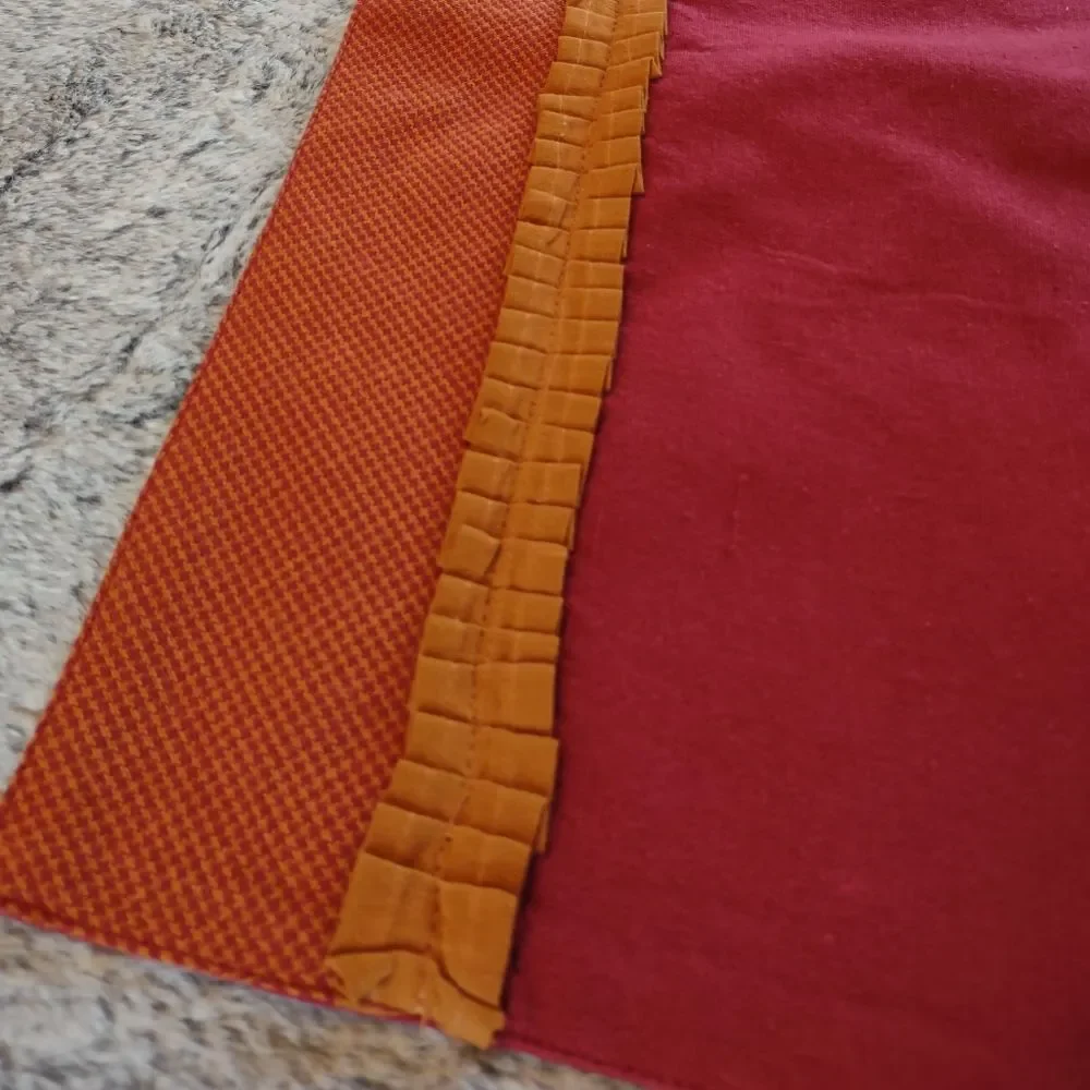 Handmade Placemats Red & Orange Set of 4‎